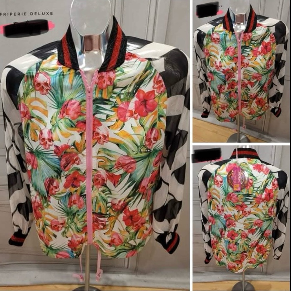 Culito spain Floral Sheer Jacket bomber small